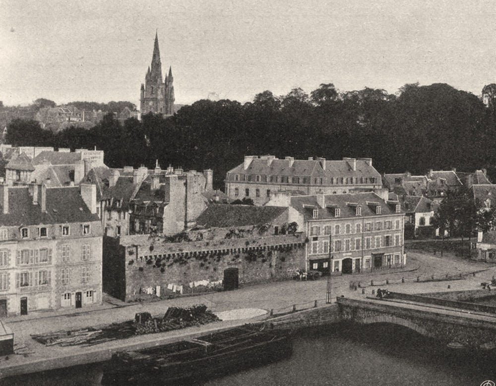 MORBIHAN. Vue générale d'hennebont. SMALL. 1903 old antique print picture